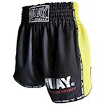 Muay Thai Short Micro Mesh - zwart/geel