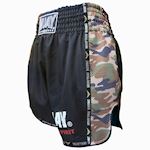 Muay Thai Short Micro Mesh - zwart/camo groen