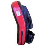 Muay Curved Coaching Mitt Lang met Hand per paar- Zwart/Rood