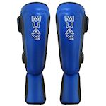 Muay Premium Scheen & Wreefbeschermer - blauw/zwart