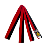 Ronin Budoband dik halve kleur - rood/zwart