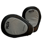Ronin Coaching Mitt Curved Leer met Gelpad - grijs/zwart