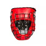 Ronin Lederen hoofdbeschermer met Vizier - rood