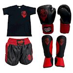 Ronin Tiger-Line Kids Kickboks Set Luxe - zwart/rood