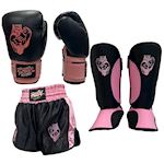 Ronin Tiger-Line Kids Kickboks Set Compleet - roze/zwart